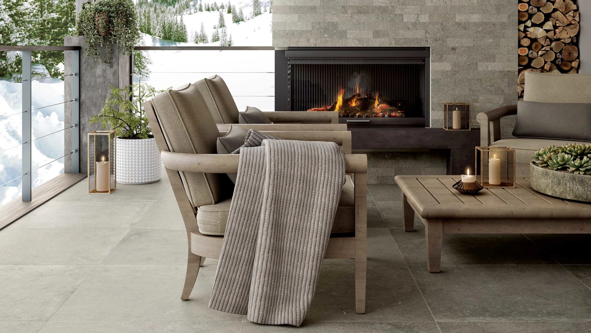 Serenissima Promenade 1069844 Vloertegel 600X1200 Argento 10mm Mat Ret.R11 - Mozaiektegel.com