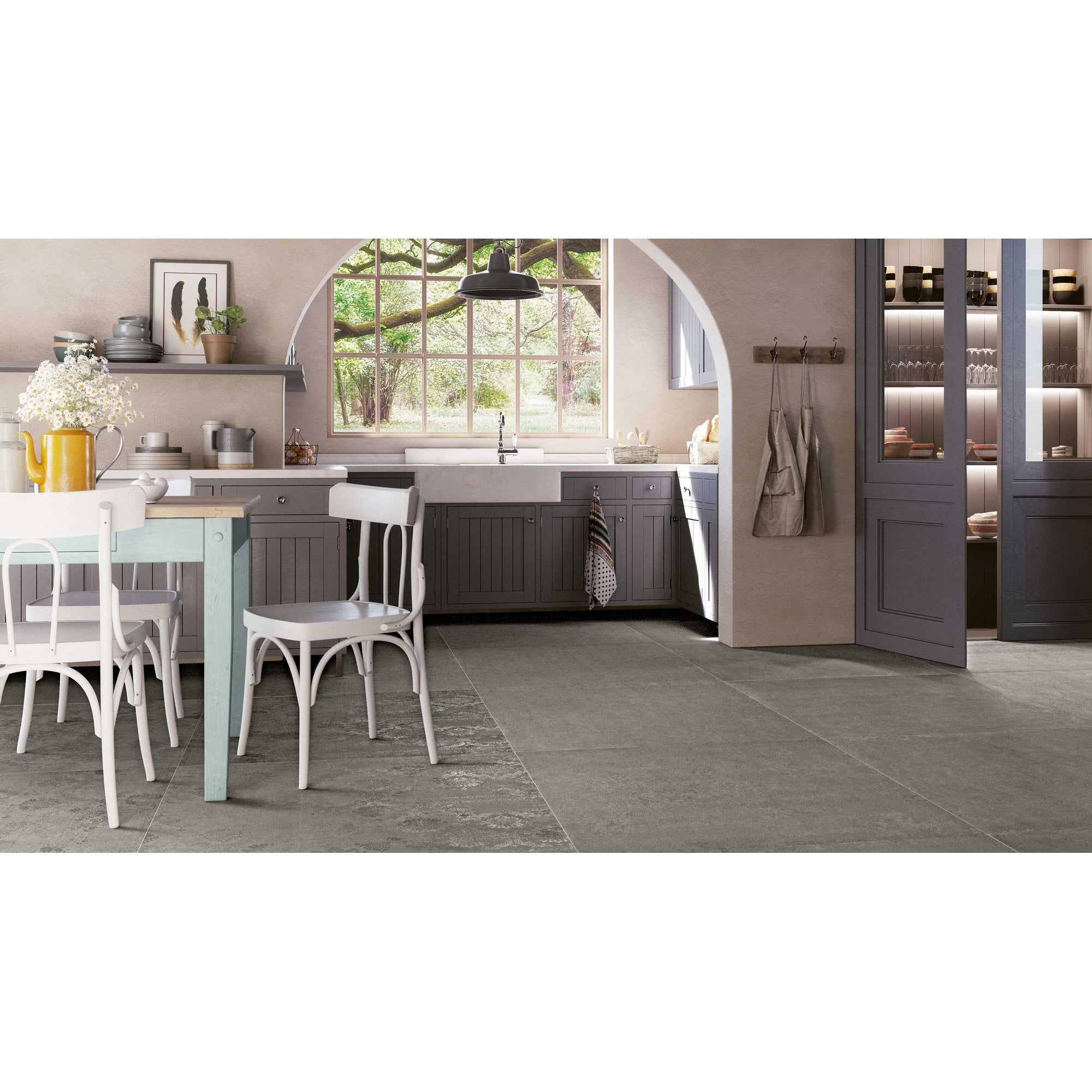 Serenissima Studio 50 1067934 Vloertegel 600X600 Peltro 10mm Mat Ret.R10 - Mozaiektegel.com