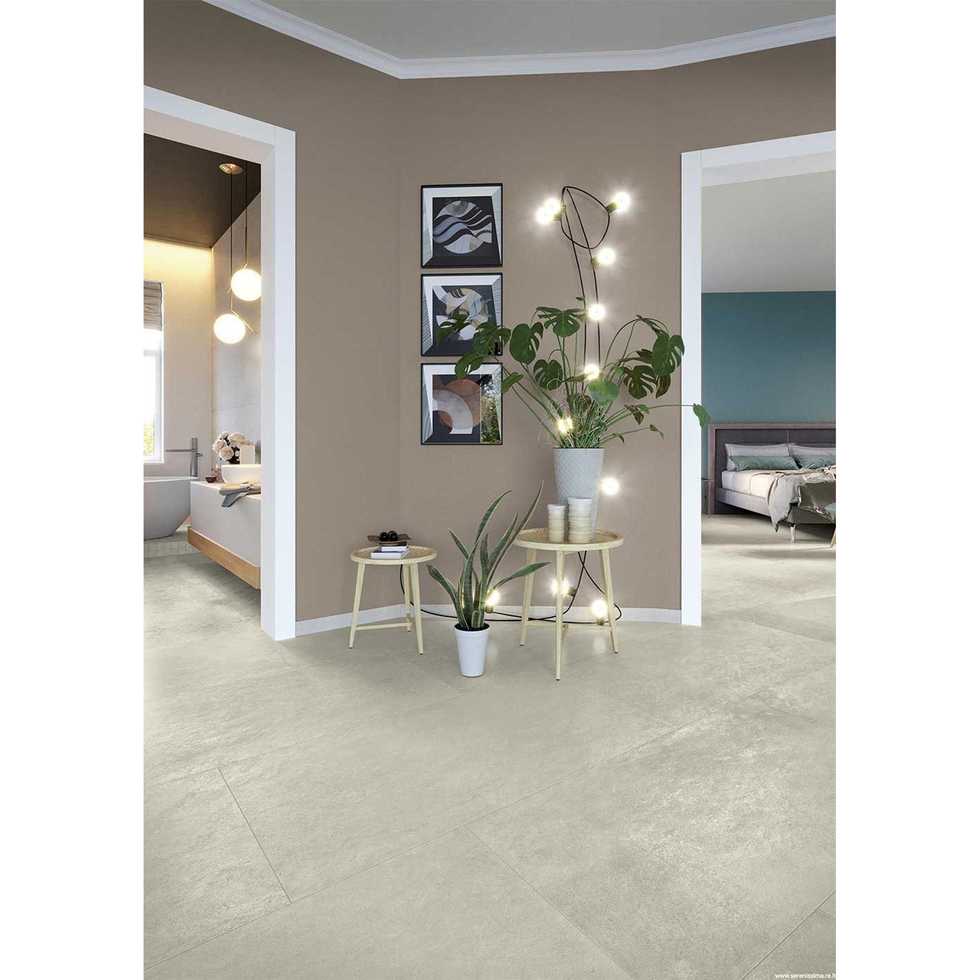 Serenissima Studio 50 1067935 Vloertegel 600X600 Perla 10mm Mat Ret.R10 - Mozaiektegel.com