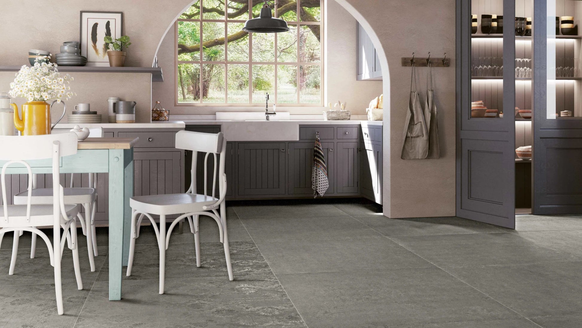 Serenissima Studio 50 1068026 Vloertegel 1200X1200 Peltro 10mm Mat Ret.R10 - Mozaiektegel.com