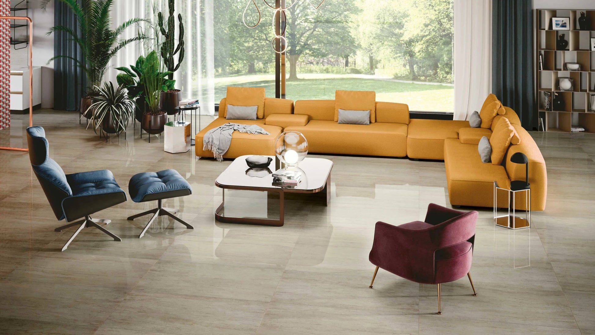 Serenissima Travertini Due 1072940 Vloertegel 600X1200 Bianco 10mm Glans Ret. - Mozaiektegel.com