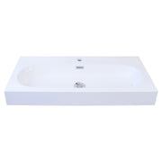 Shallow wastafel | wit | 80 x 38 x 9 cm - Mozaiektegel.com