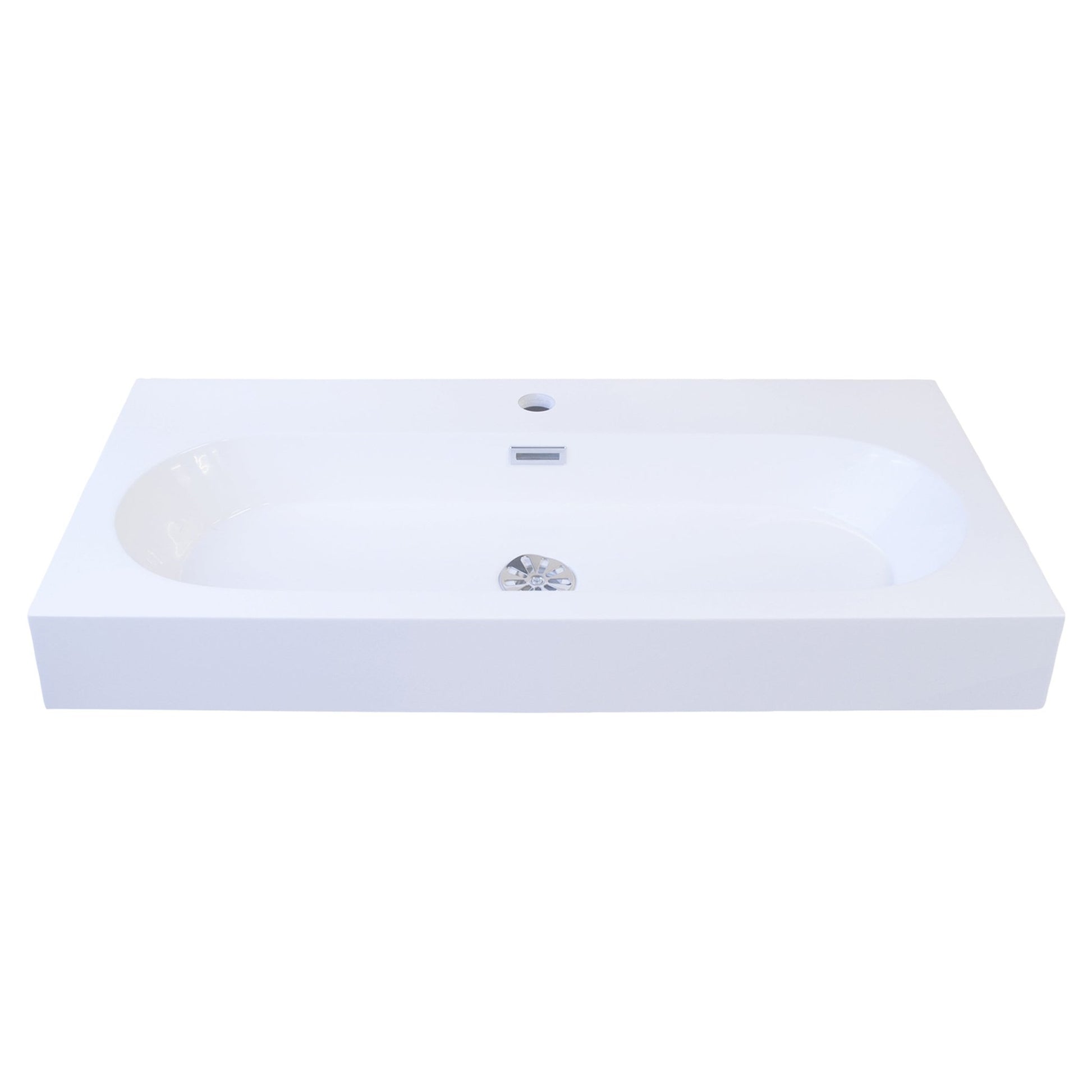 Shallow wastafel | wit | 80 x 38 x 9 cm - Mozaiektegel.com