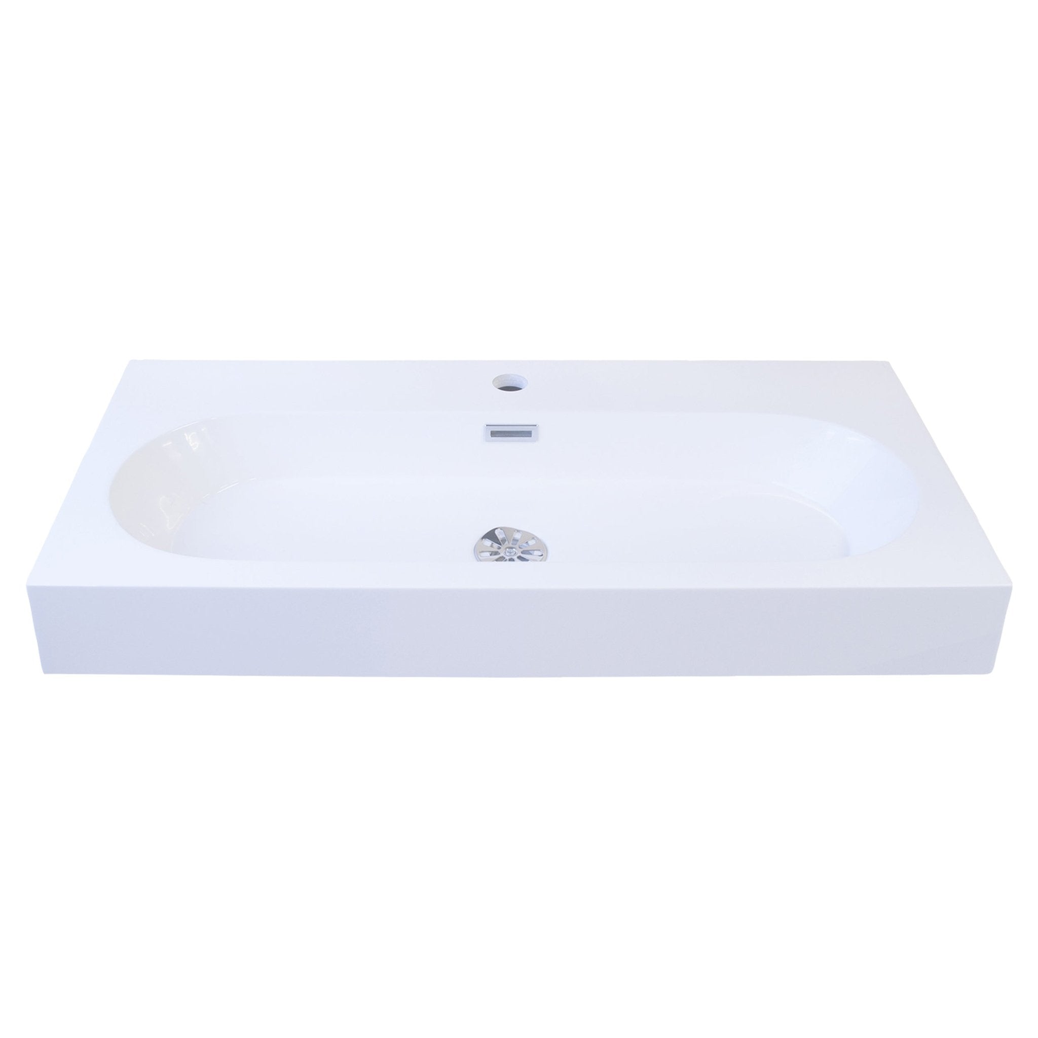 Shallow wastafel | wit | 80 x 38 x 9 cm - Mozaiektegel.com