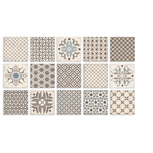 Terre d'Azur Epoca Marfil Decor Mix 15x15 cm - Mozaiektegel.com