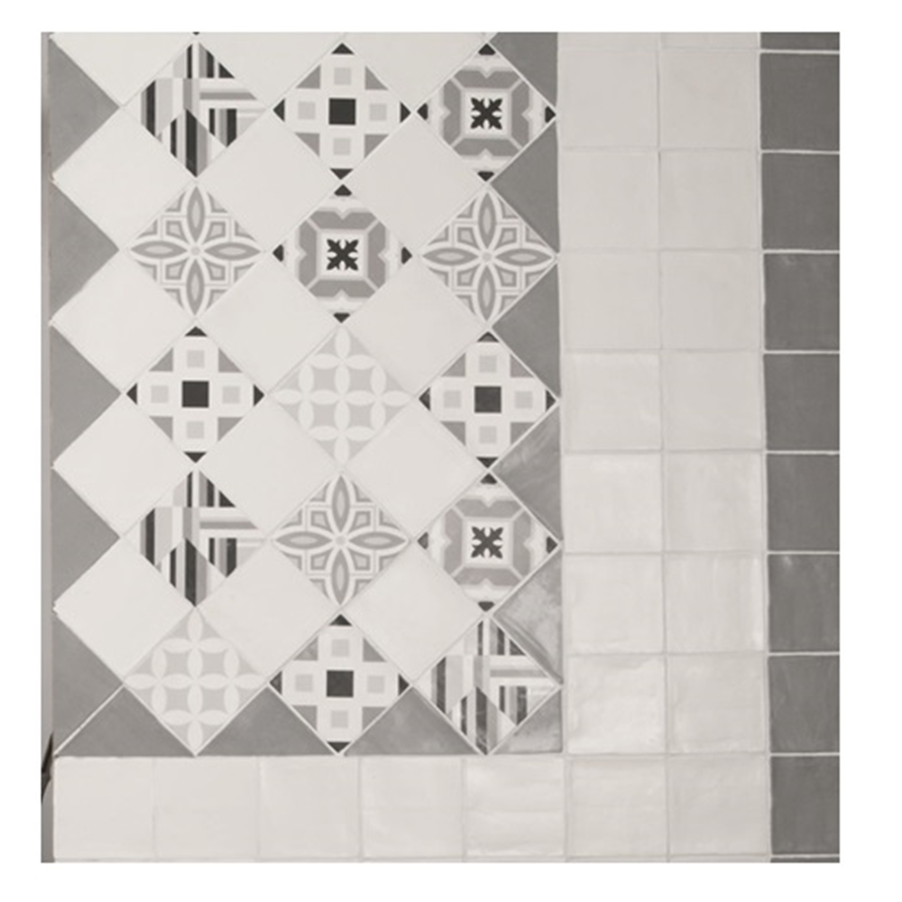 Terre d'Azur Madelaine White Tegel 13x13 cm - Mozaiektegel.com