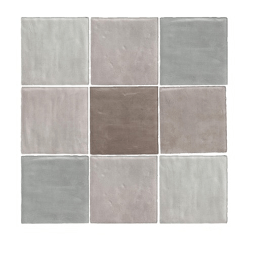 Terre d'Azur Maroc Taupe Mix 11.5x11.5 cm - Mozaiektegel.com