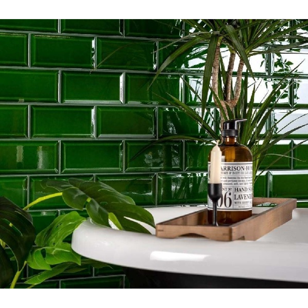 Terre d'Azur Metro Victorian Green 7,5x15 cm - Mozaiektegel.com