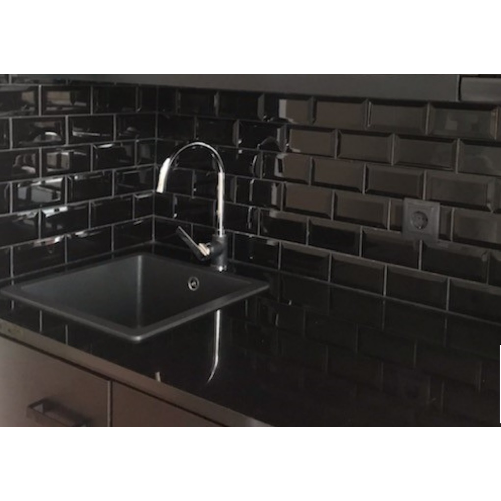 Terre d'Azur Metro Zwart 7,5x15 cm - Mozaiektegel.com