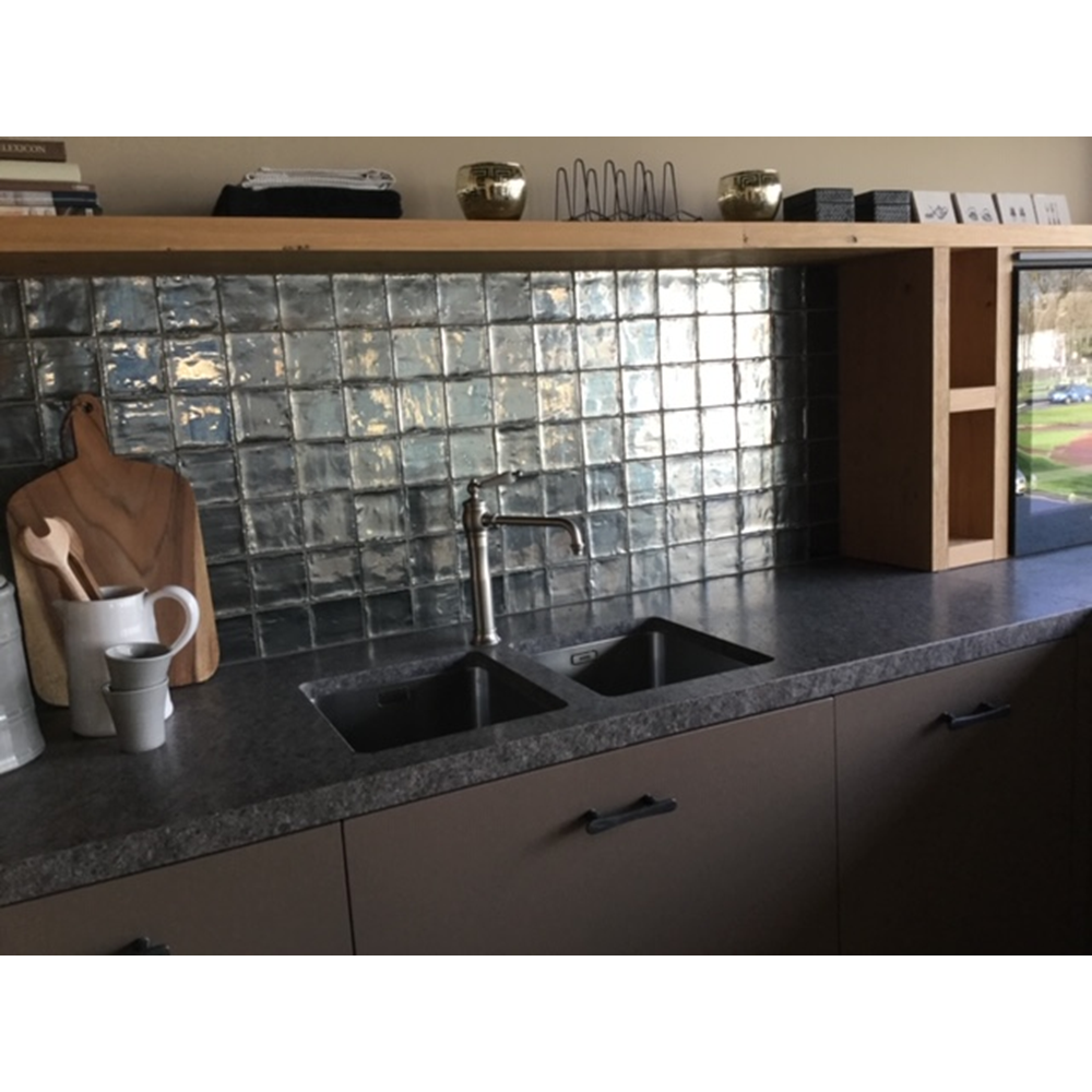 Porto 10x10 F67 metal Zilver - Sfeer