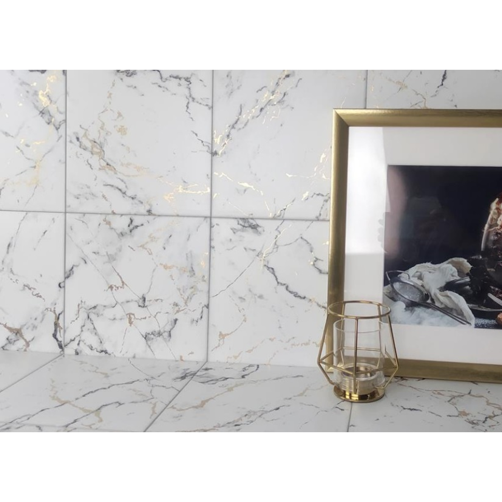 Samora White Gold 20x20 cm - Sfeer