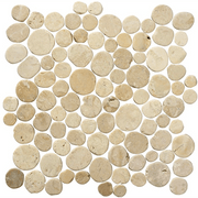 Terre d'Azur Stone Coins Biancone 30x30 cm - Mozaiektegel.com