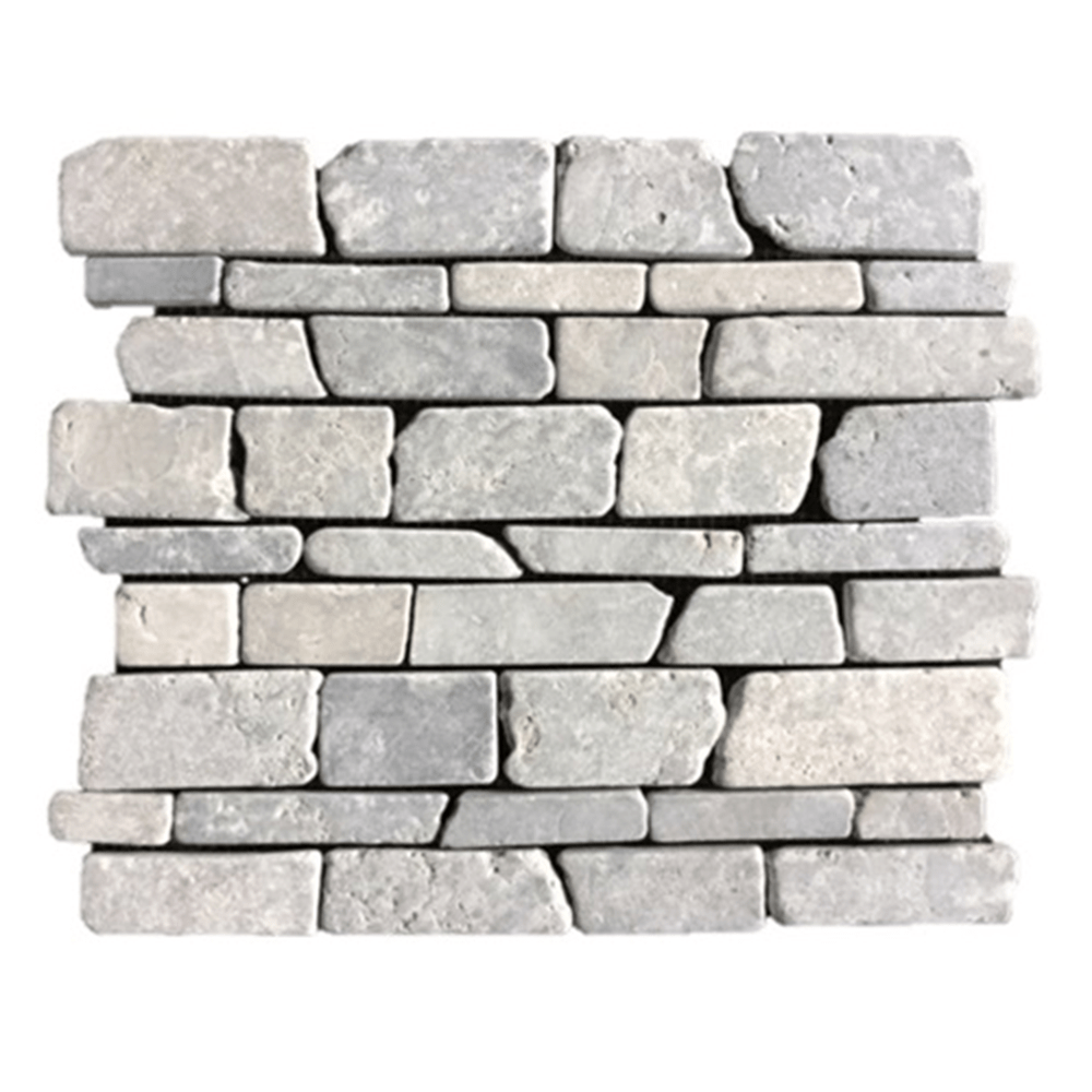 Terre d'Azur Stone - Marble Light Grey/Perla Grey 10x10 cm - Mozaiektegel.com