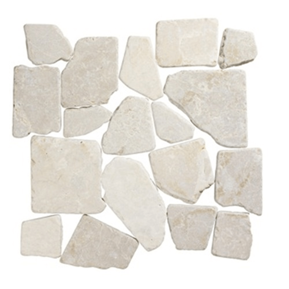 Terre d'Azur Stone - Marble White/Biancone 10x10 cm - Mozaiektegel.com