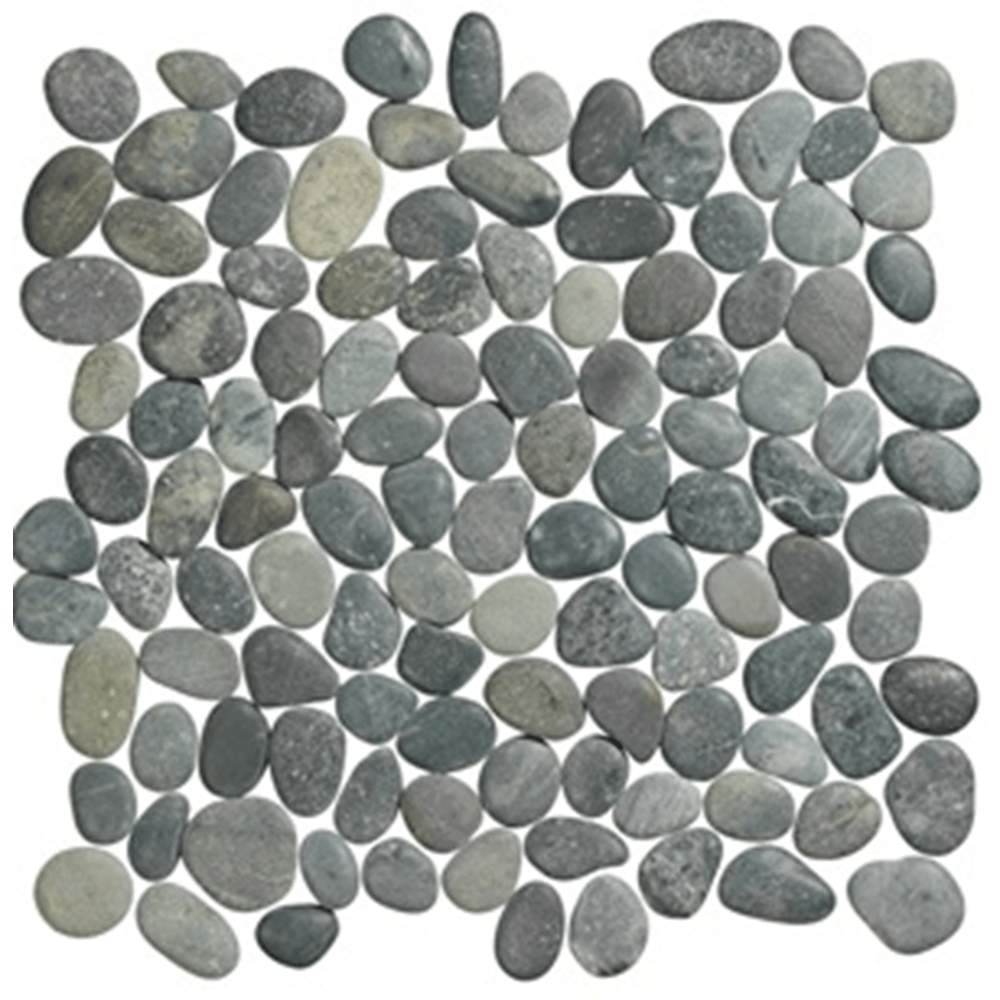 Terre d'Azur Stone Pebbles Antracite 30x30 cm - Mozaiektegel.com
