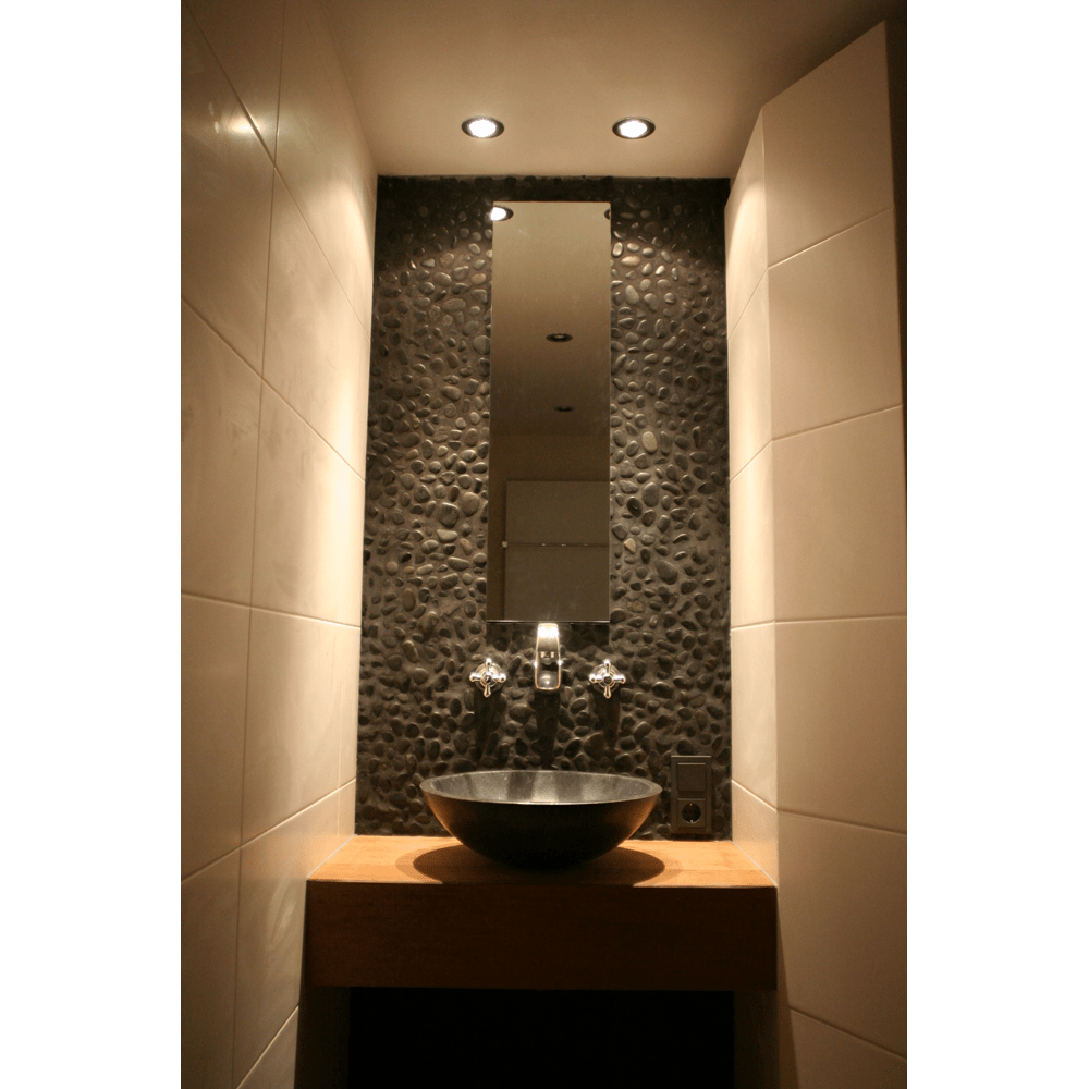 Terre d'Azur Stone Pebbles Antracite 30x30 cm - Mozaiektegel.com