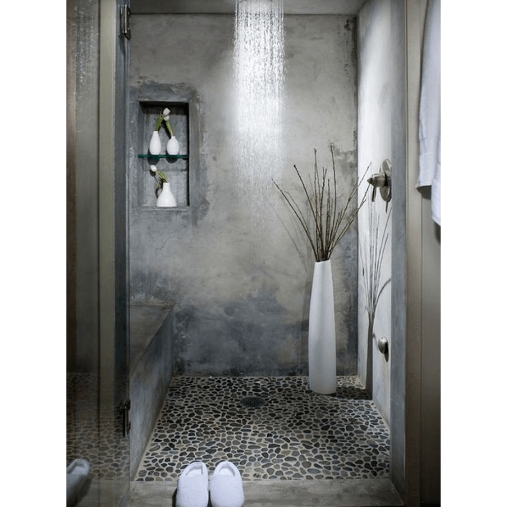 Terre d'Azur Stone Pebbles Antracite 30x30 cm - Mozaiektegel.com