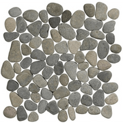Terre d'Azur Stone Pebbles Black Bali 30x30 cm - Mozaiektegel.com