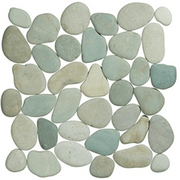 Terre d'Azur Stone Pebbles Green Flores 30x30 cm - Mozaiektegel.com