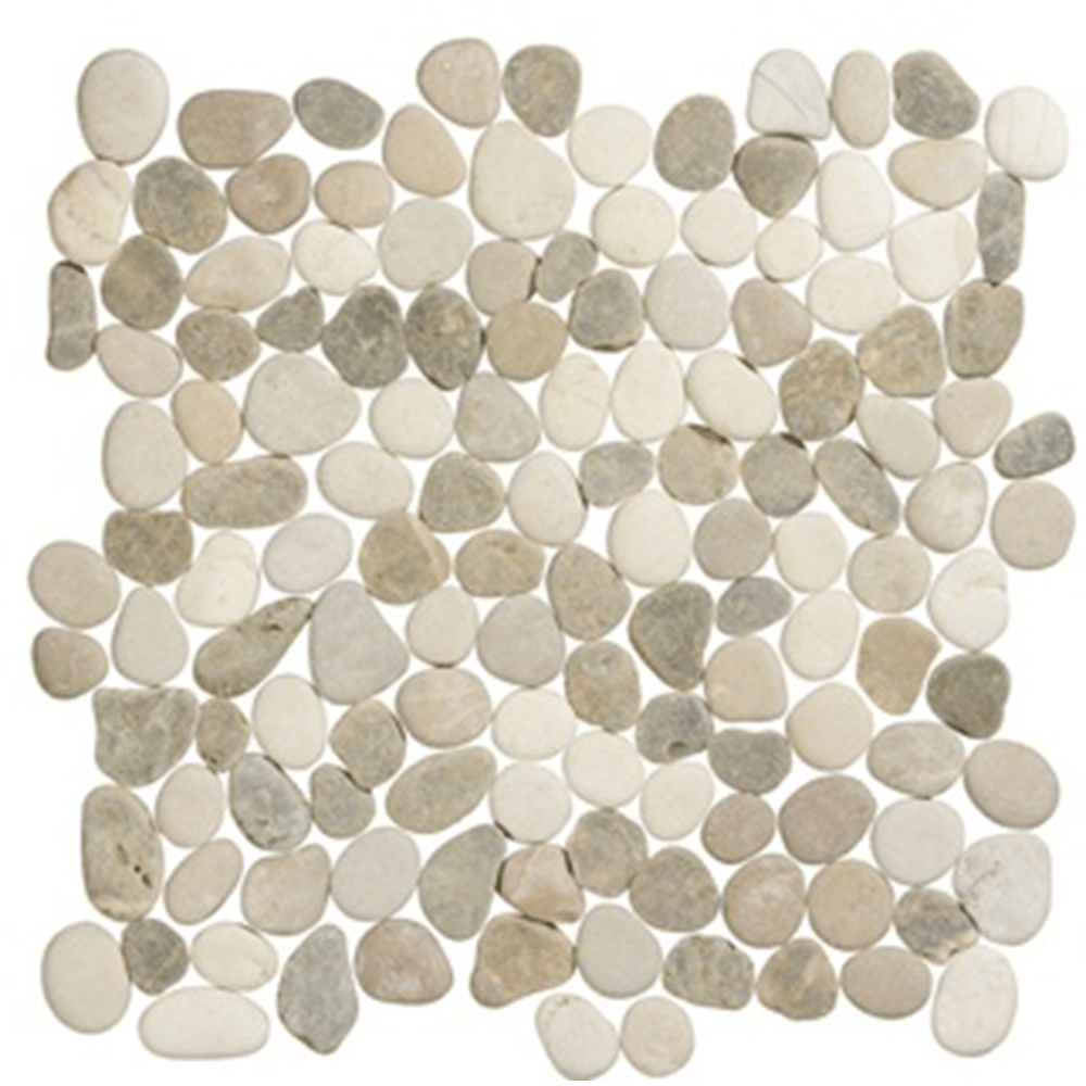 Terre d'Azur Stone Pebbles Mix Beige 30x30 cm - Mozaiektegel.com