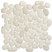 Terre d'Azur Stone Pebbles White 30x30 cm - Mozaiektegel.com