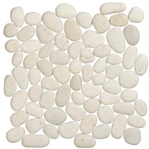 Terre d'Azur Stone Pebbles White 30x30 cm - Mozaiektegel.com