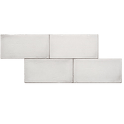 Terre d'Azur Terre - Spatula Bianco 10x20 cm - Mozaiektegel.com