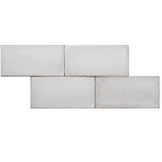 Terre d'Azur Terre - Spatula Bianco - Gesso 10x20 cm - Mozaiektegel.com