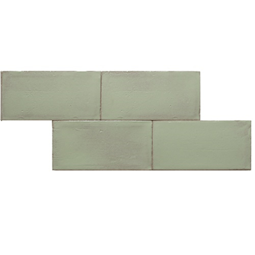 Terre d'Azur Terre - Spatula Grigio Salvia 10x20 cm - Mozaiektegel.com