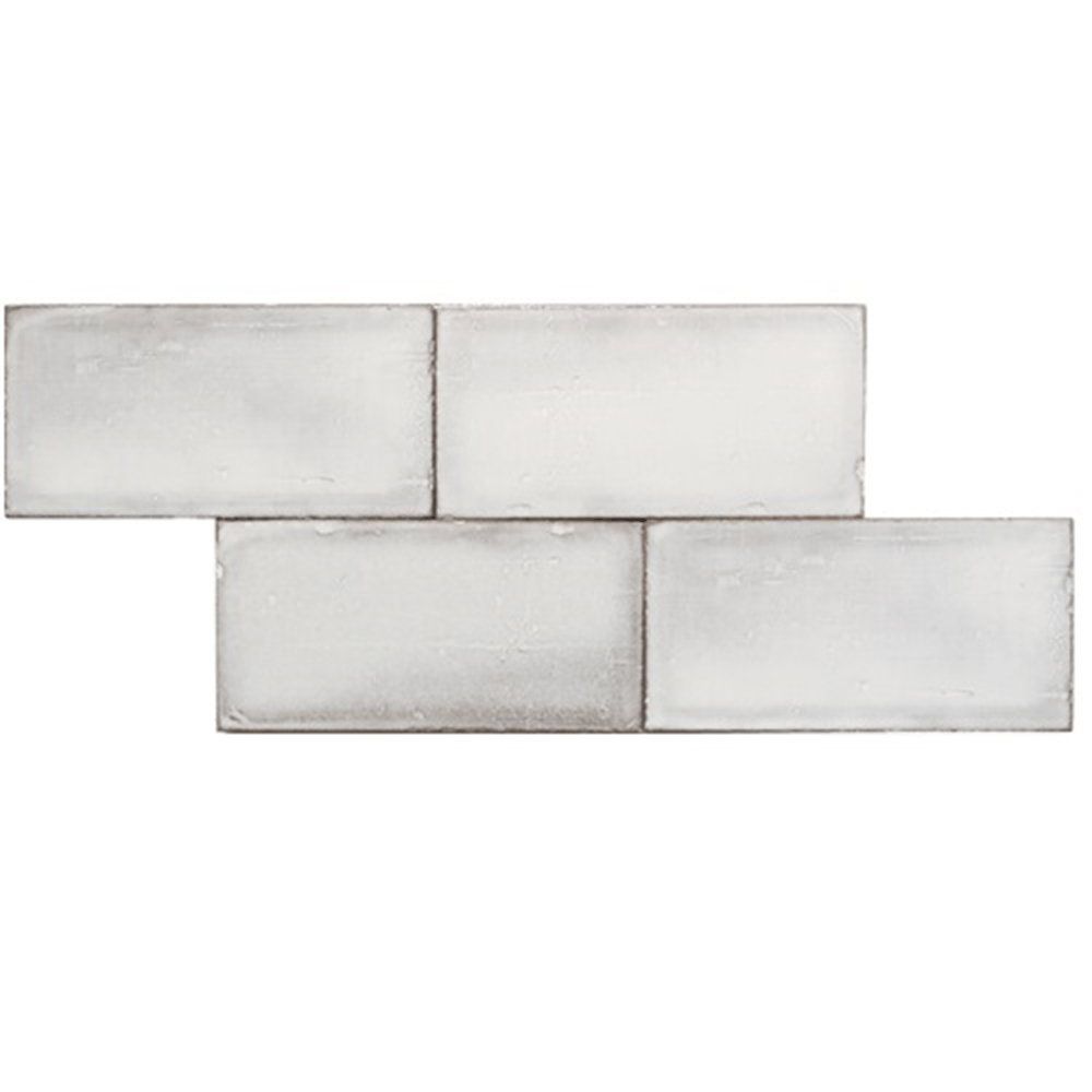 Terre d'Azur Terre - Spatula - Lucido Bianco Lucido 10x20 cm - Mozaiektegel.com