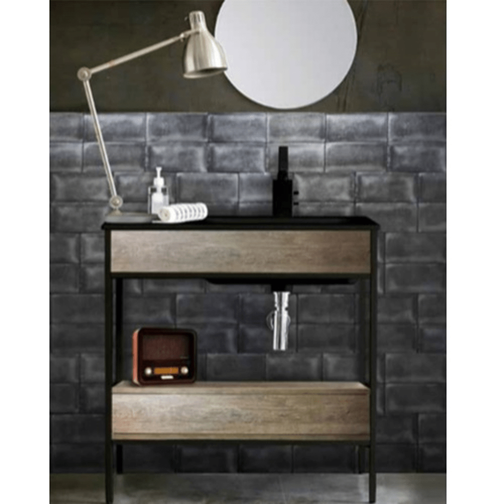 Terre d'Azur Terre - Spatula - Metallo Argento Anitco 10x20 cm - Mozaiektegel.com