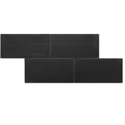 Terre d'Azur Terre - Spatula Nero 10x20 cm - Mozaiektegel.com