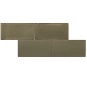 Terre d'Azur Terre - Spatula Verde Agave 10x20 cm - Mozaiektegel.com