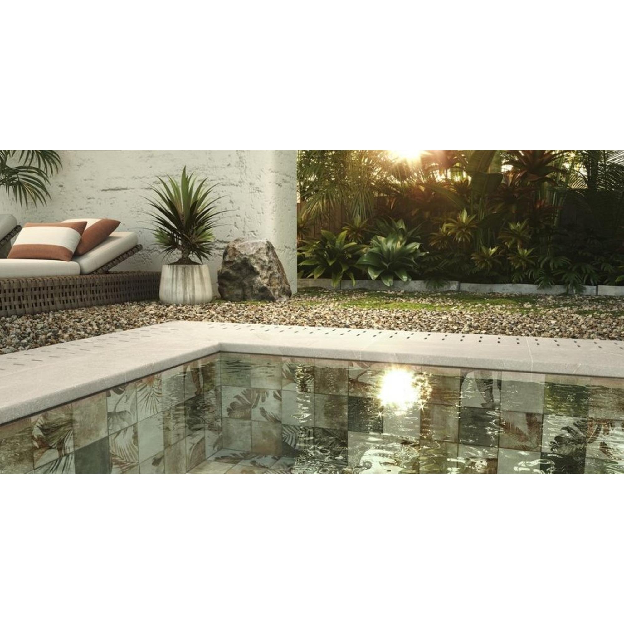 Zyx Amazonia 220960 Vloertegel 138X138 Tropic Emerald 9Mm Mat R9 - Mozaiektegel.com