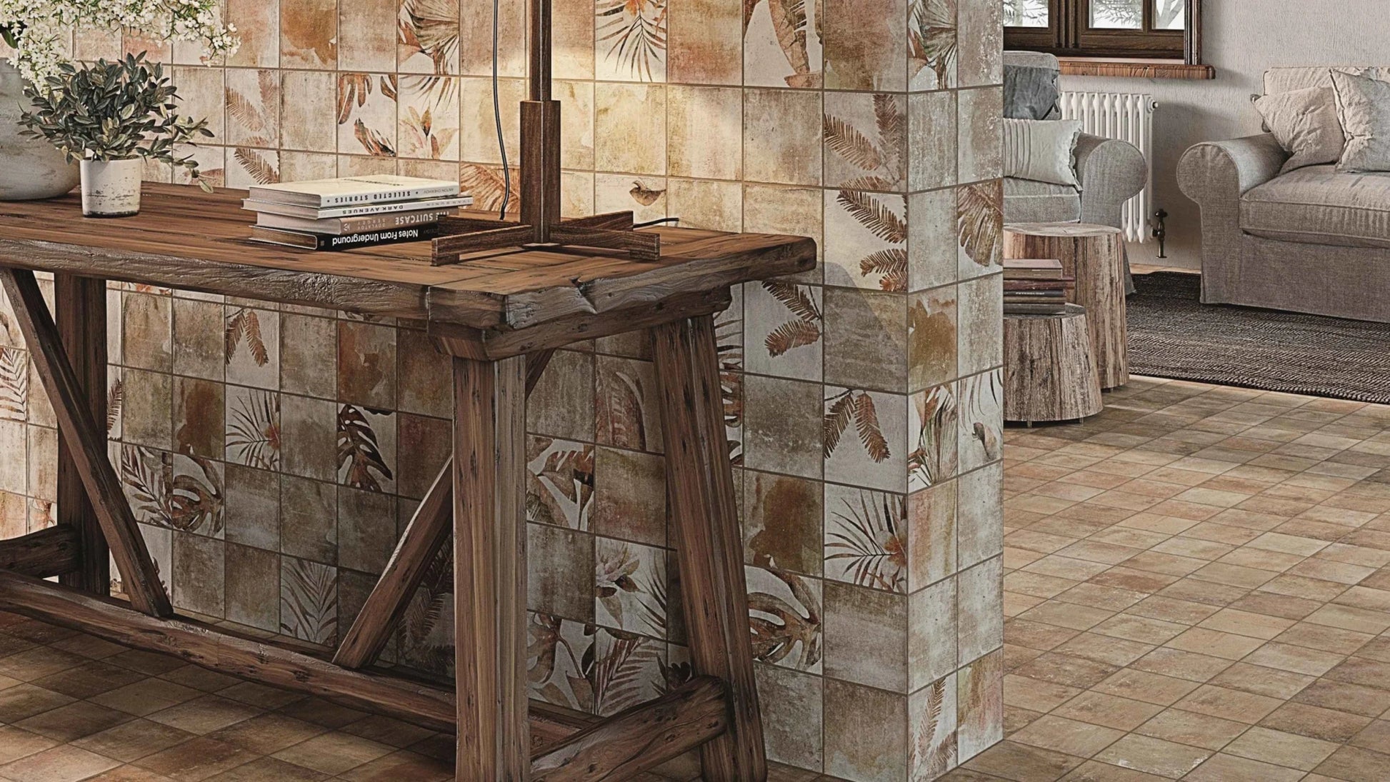 Zyx Amazonia 220961 Vloertegel 138X138 Ethnic Cotto 9Mm Mat R9 - Mozaiektegel.com