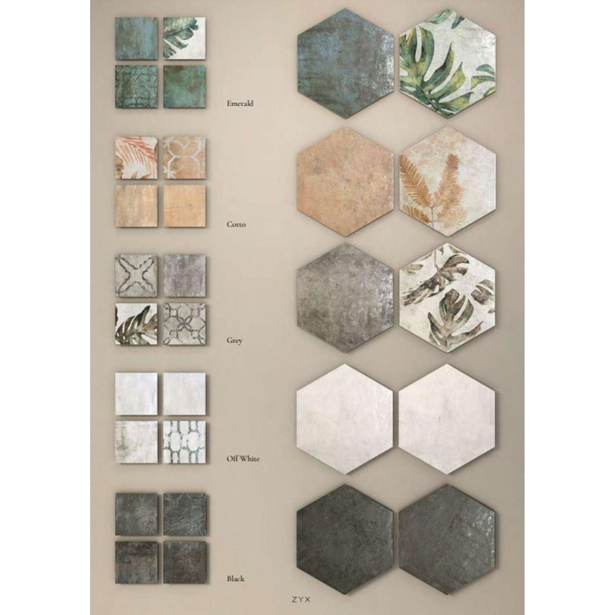 Zyx Amazonia 220962 Vloertegel 138X138 Grey 9Mm Mat R9 - Mozaiektegel.com