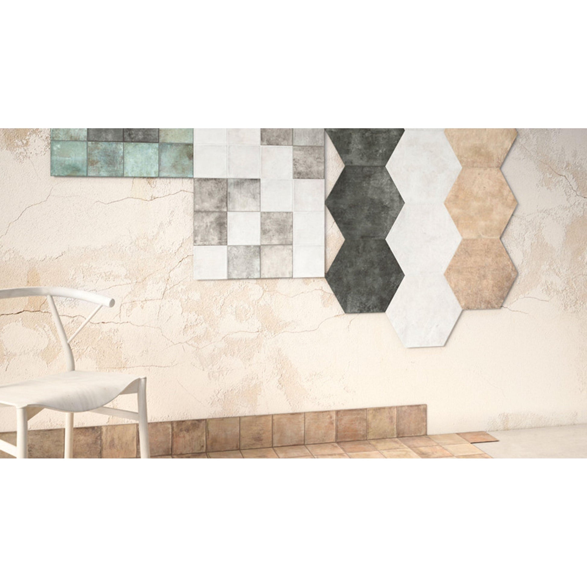 Zyx Amazonia 220969 Vloertegel 320X368 Off White 9Mm Mat R9 - Mozaiektegel.com