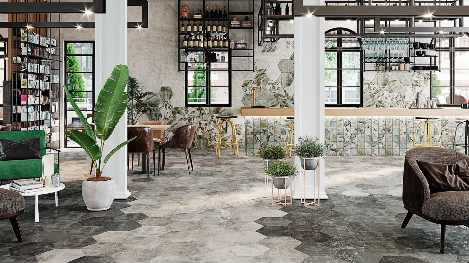 Zyx Amazonia 220973 Vloertegel 320X368 Tropic Emerald 9Mm Mat R9 - Mozaiektegel.com