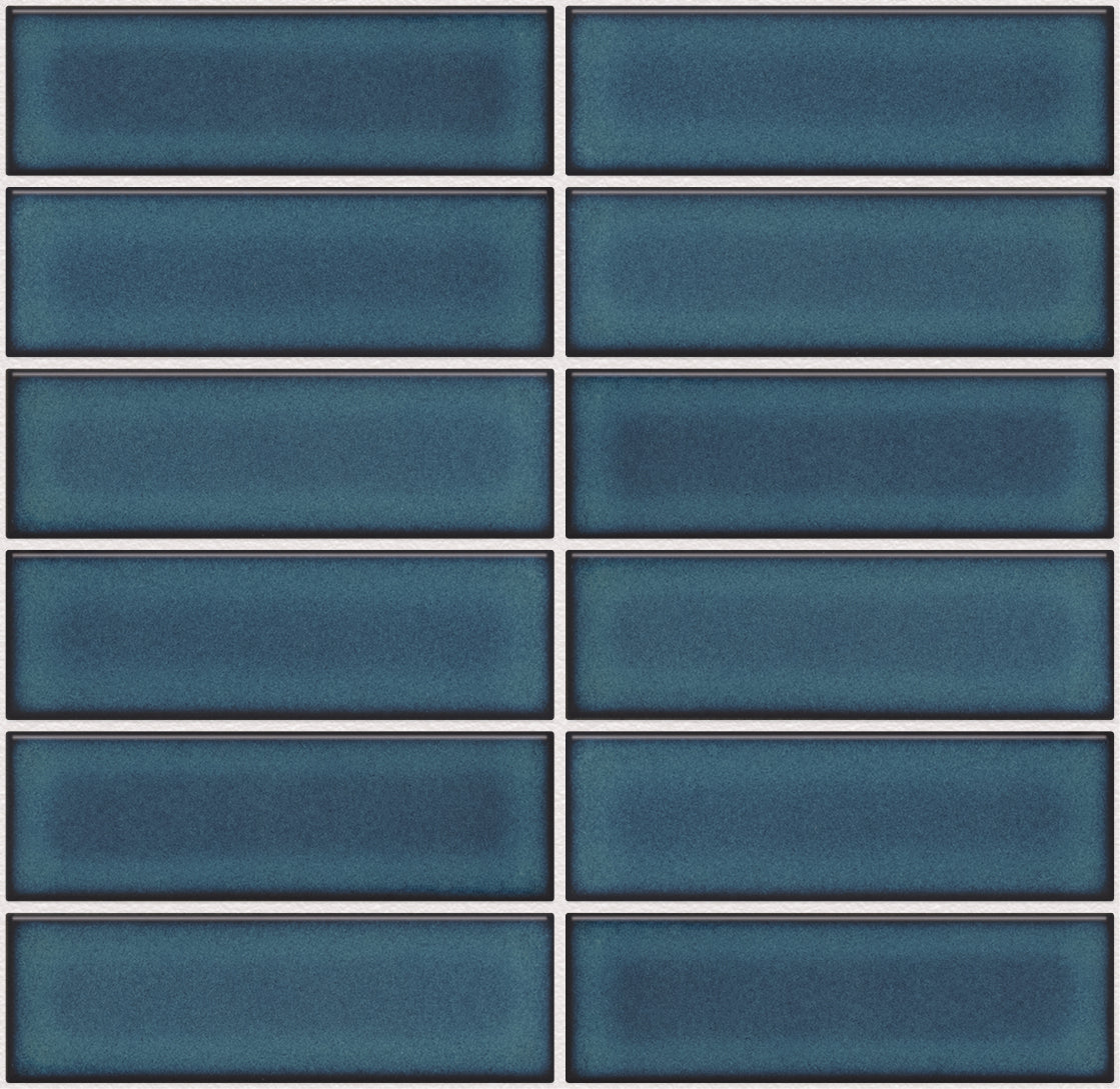 AF45625 Azure Blue Glossy Barcelona - Rectangle 45x145mm, voeg white