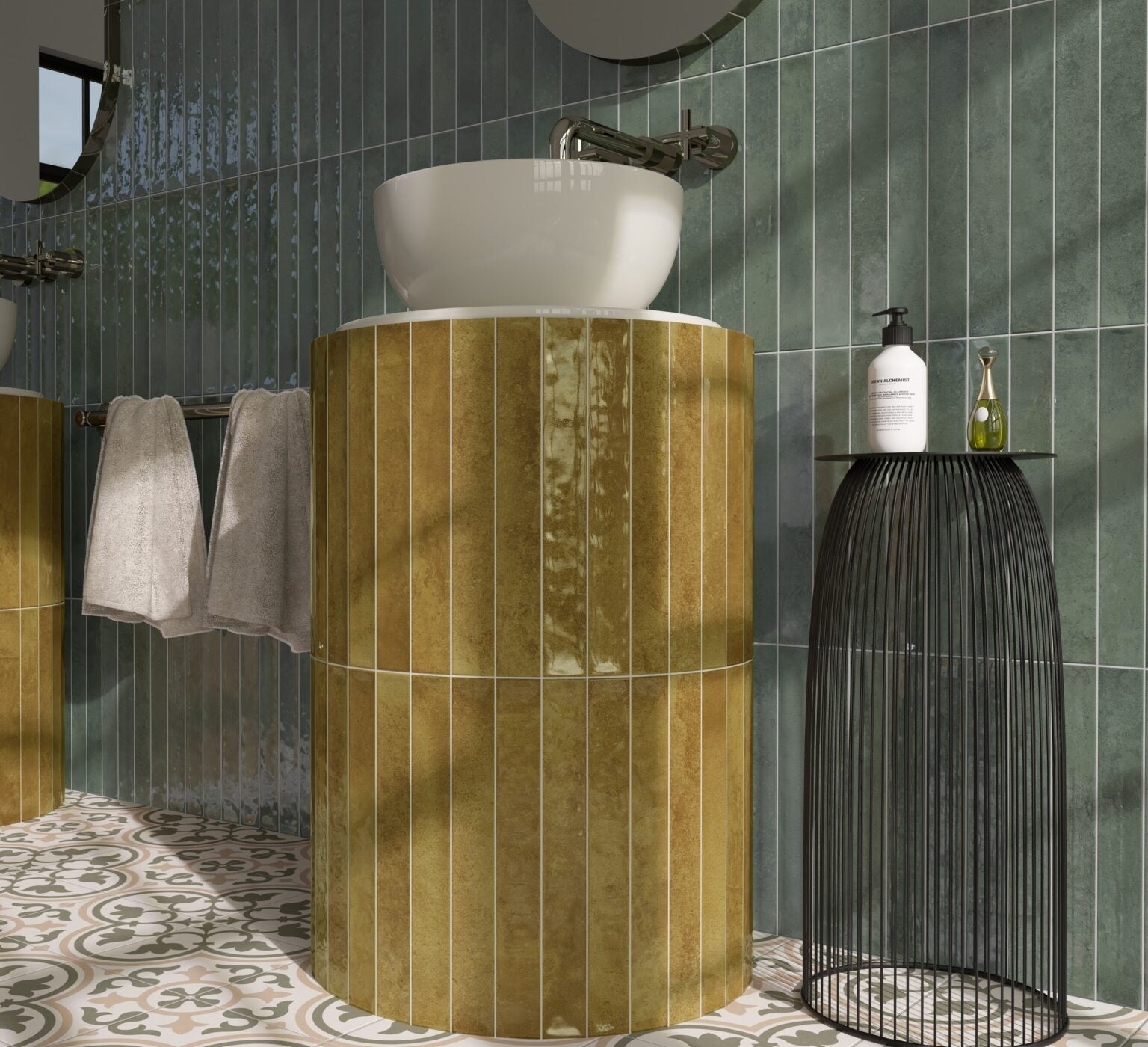 Dateg Wandtegel Celtic 5x40 Mango - Mozaiektegel.com