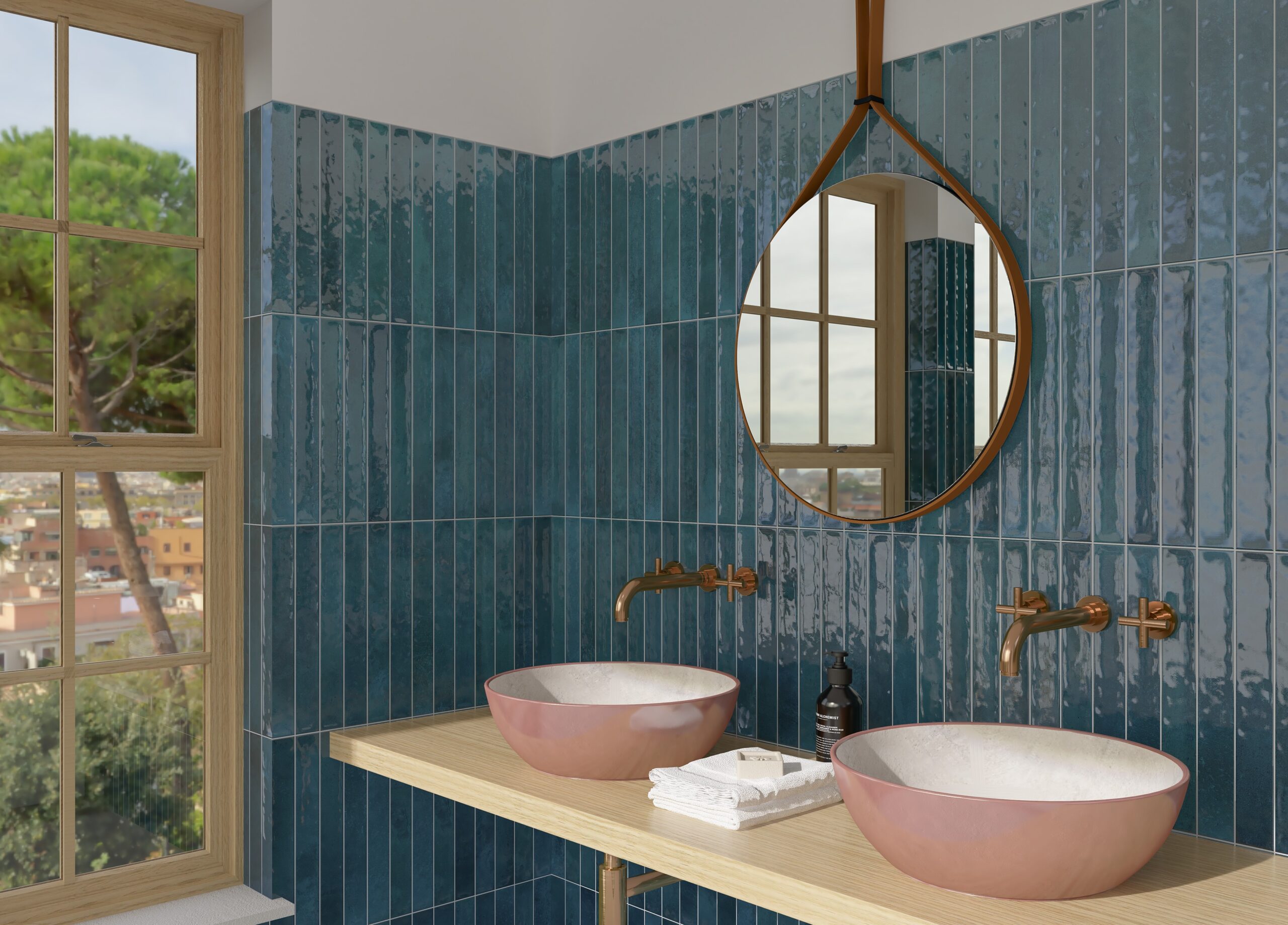 Dateg Wandtegel Celtic 5x40 Mar Blauw - Mozaiektegel.com