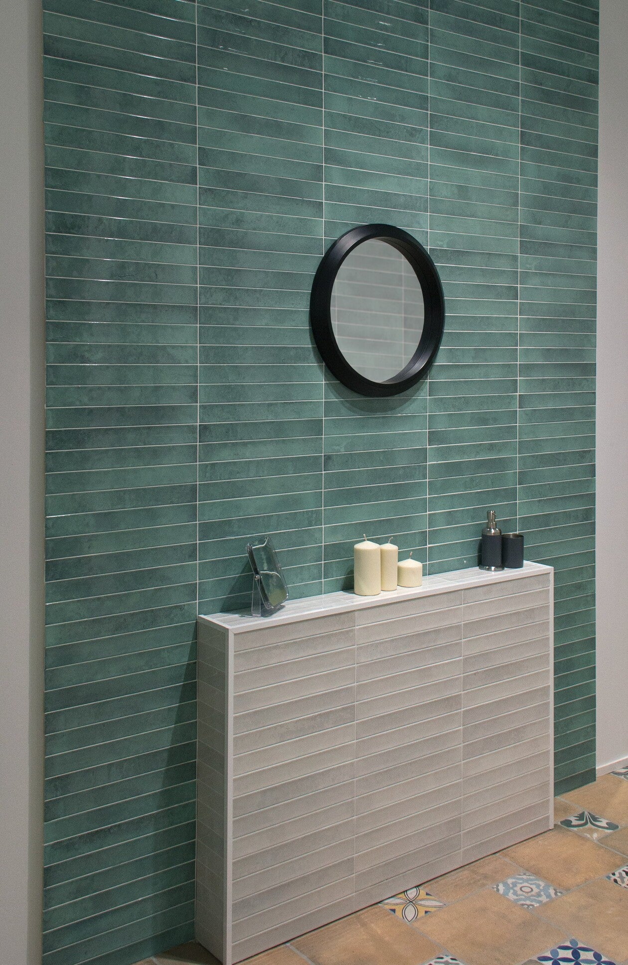 Dateg Wandtegel Celtic 5x40 Sage Groen - Mozaiektegel.com