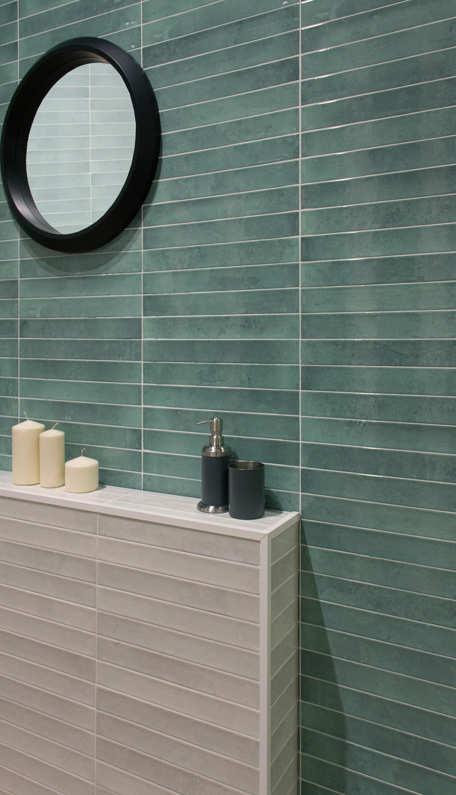 Dateg Wandtegel Celtic 5x40 Sage Groen - Mozaiektegel.com