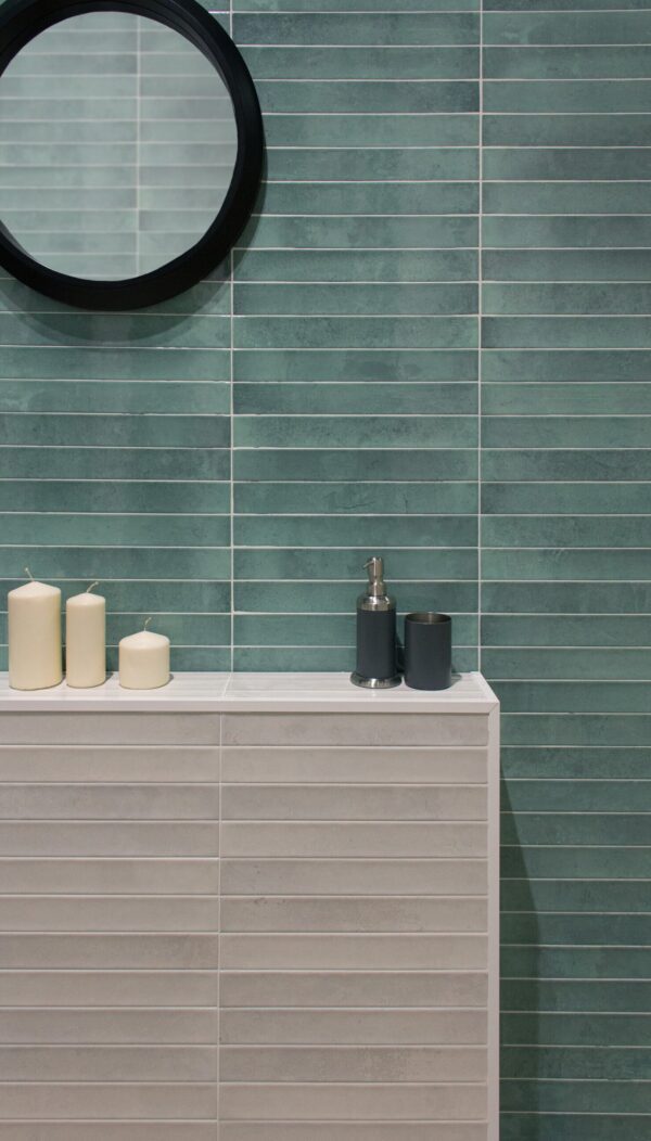 Dateg Wandtegel Celtic 5x40 Sage Groen - Mozaiektegel.com