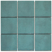 The Mosaic Factory Kasba Mozaïek Tegel Vierkant - Ocean Blue Glanzend Porselein 297x297 mm - Mozaiektegel.com