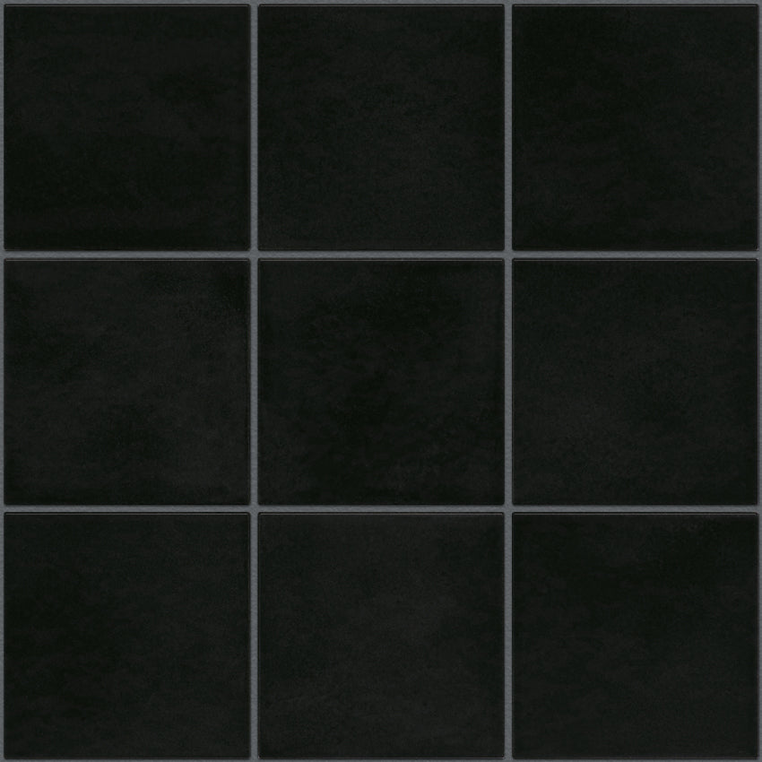 The Mosaic Factory Kasba Mozaïek Tegel Vierkant - Zwart Glanzend Porselein 297x297 mm - Mozaiektegel.com