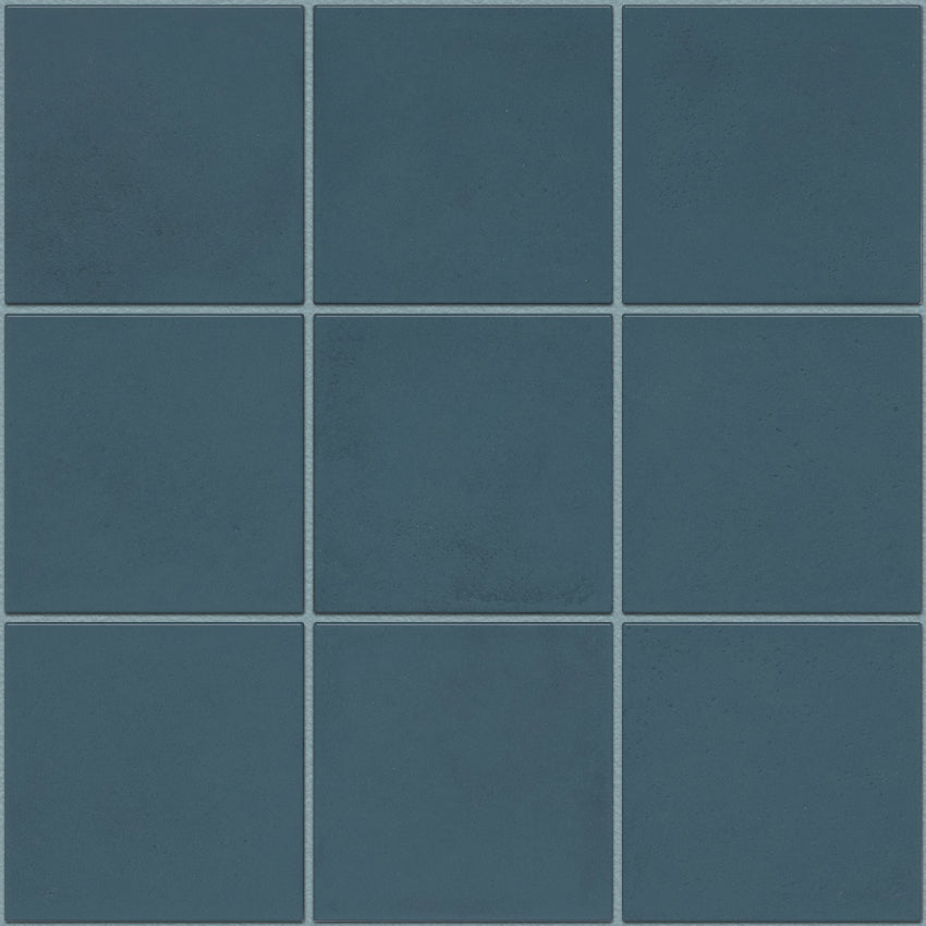 The Mosaic Factory Kasba Mozaïek Tegel Vierkant – Ocean Blue Mat Porselein 297×297 mm, voeg green grey