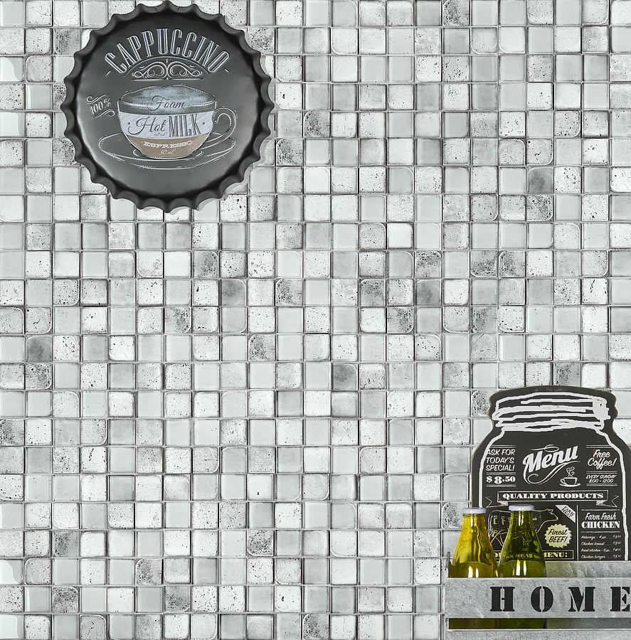 Mozaïek tegels Cotto Grigio 30x30 - Vierkant Wandtegel Glas - Mozaiektegel.com