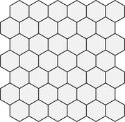 Mozaïek tegels Domus Bianco 5x5 - Hexagon Wand en vloer Geglazuurde Porseleinen Steengoed