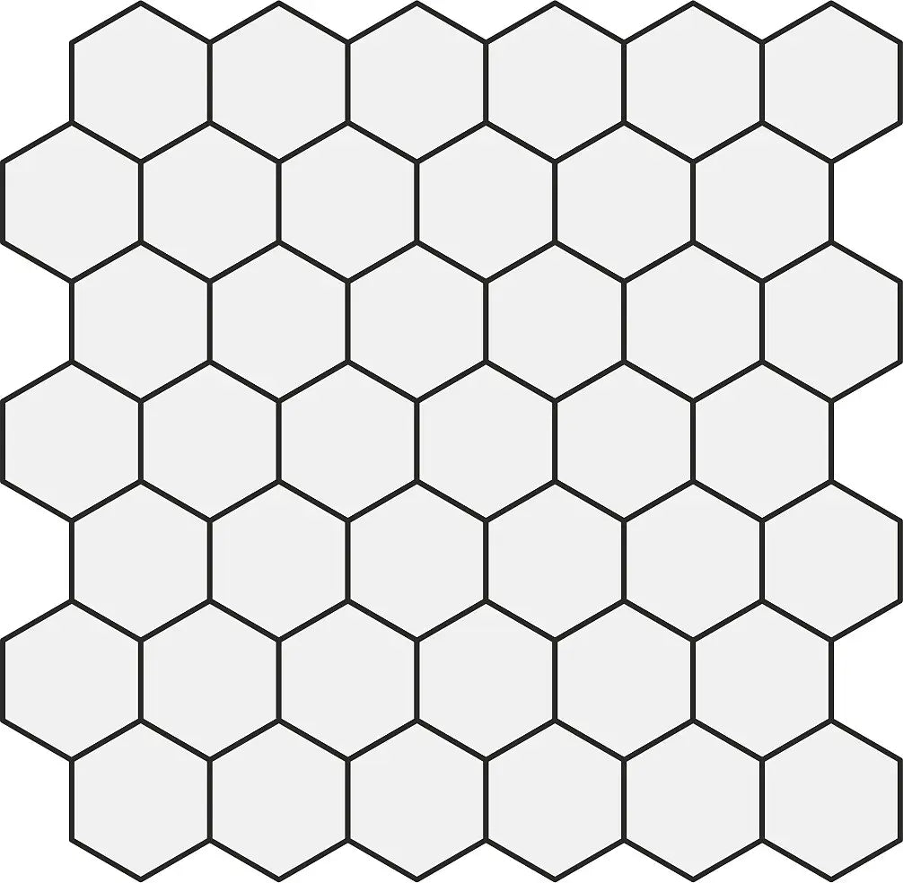 Mozaïek tegels Domus Bianco 5x5 - Hexagon Wand en vloer Geglazuurde Porseleinen Steengoed